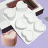 Valentine's Day Groove Love Shape Mousse Mold Flower Star Round Square Cakes Baking Silicone Molds Jelly Pudding Baking Tools