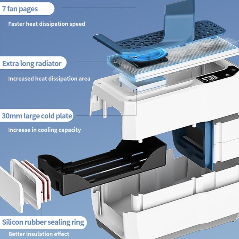 7800 мАч Высококачественный перезаряжаемый охладитель инсулина Мини-холодильник Портативный медицинский холодильник 5-8°C с сумкой через плечо для путешествий