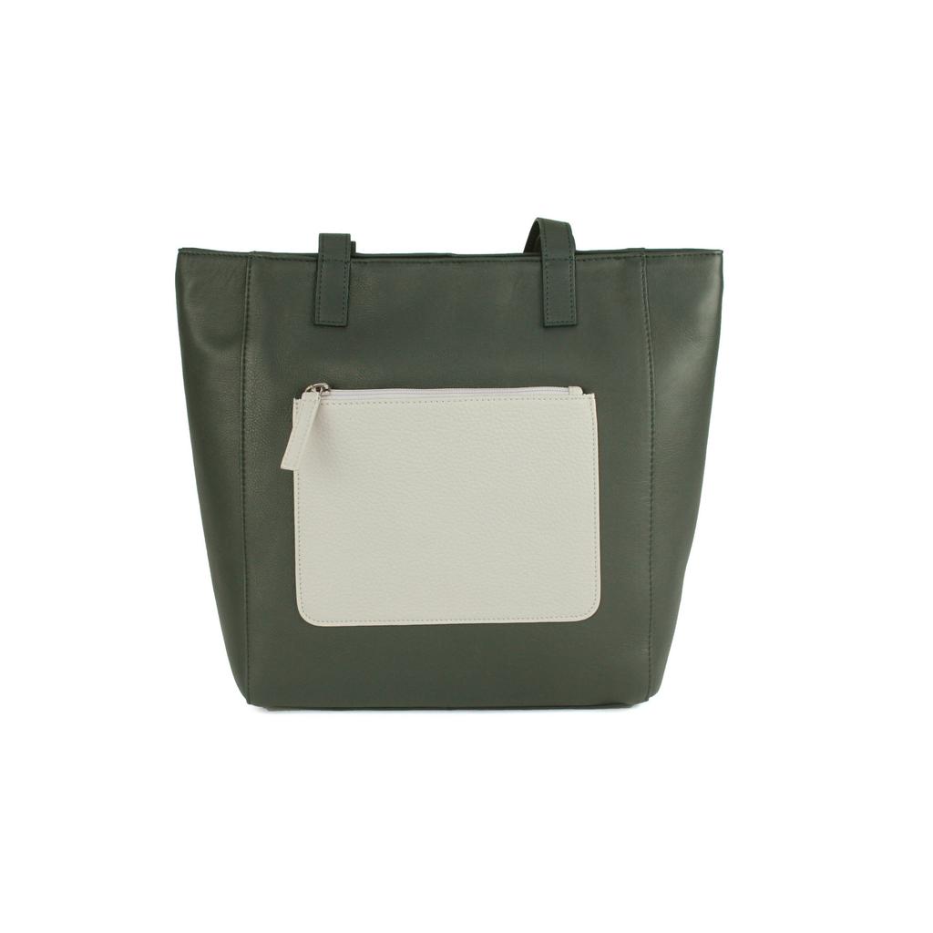 Eastern Counties Leather Женская/женская большая сумка Polly с контрастным карманом