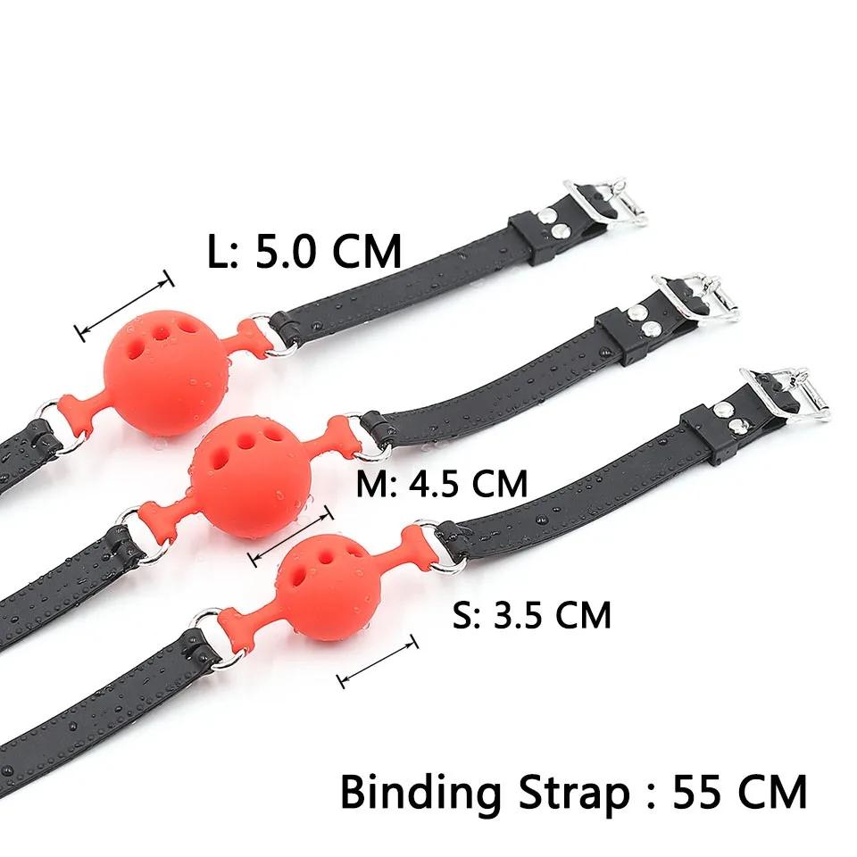 Soft Silicone Gag Ball Oral Bondage Gear Fetish Open Mouth Breathable Sex Toys For Couples Cosplay Slave Exotic Accessories
