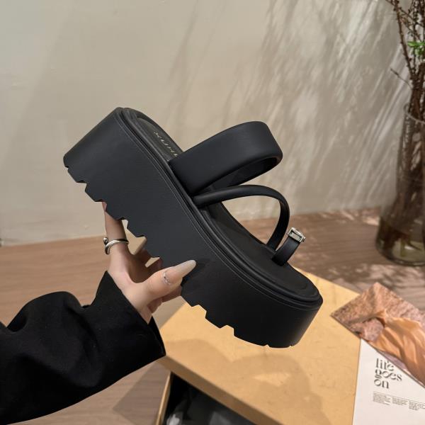 Модная обувь Летние клоги Женские лоферы Тапочки Мягкие шлепанцы Платформа Резина Вьетнамки Pantofle Мода Пляж Комфорт Гавайи 2025