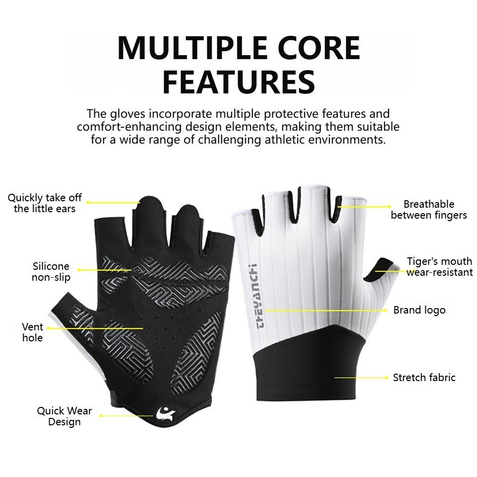 GETINFIT 1Pair Half Finger Cycling Gloves Non slip Breathable New Summer Outdoor Sports Bicycle Riding Gloves Men Women Unisex