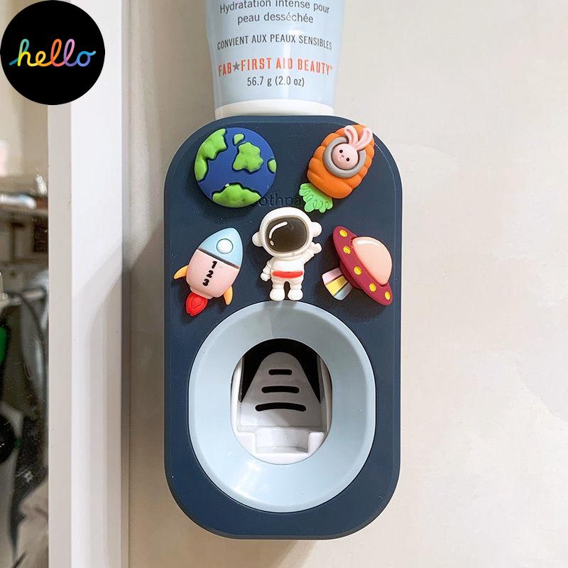 Автоматический дозатор зубной пасты с героями мультфильмов, милые соковыжималки, набор аксессуаров для ванной комнаты, держатель для зубных щеток, товары для ванной комнаты