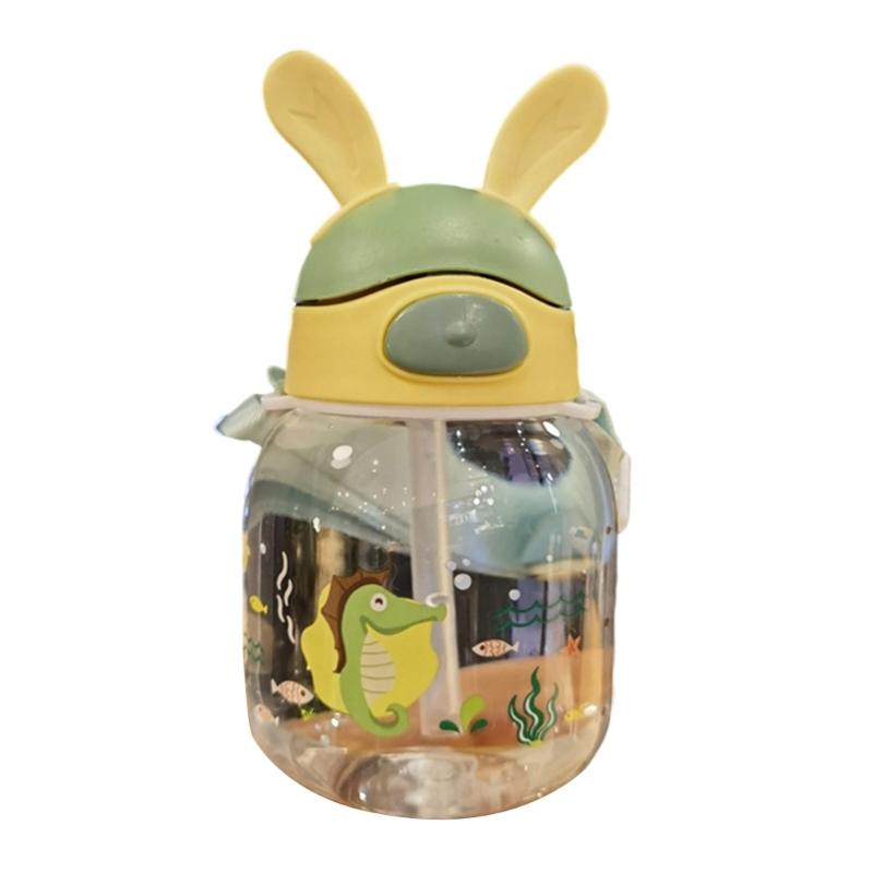 Bpas Frees Childrens Rabbit Figure Design Drinking Bottle With Carry Handle And Simple to clean Drinking Lip