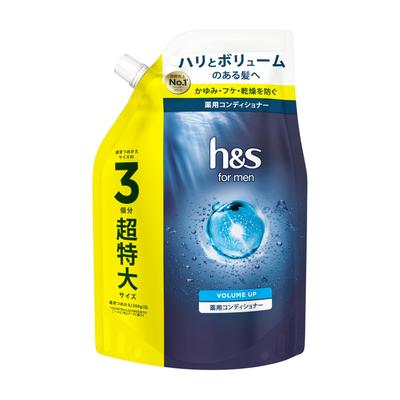 Для мужчин Кондиционер 900 г Сменный блок Extra Large Объем Уход для мужчин h&s [3 шт.] [Большой объем] H&S