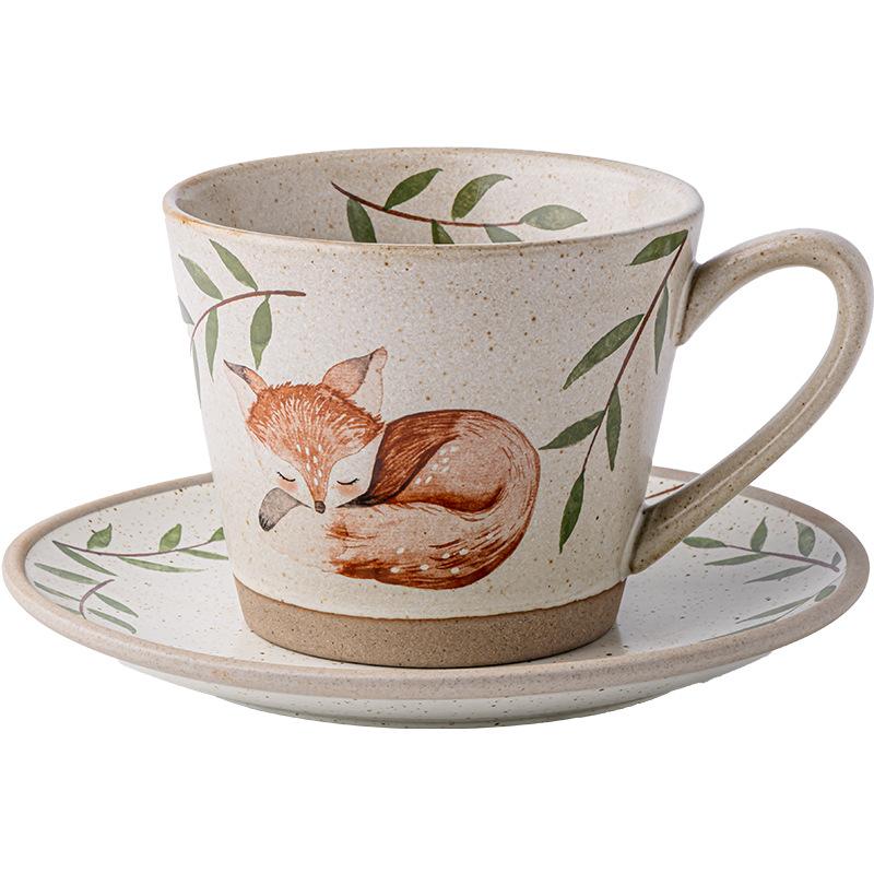 Exquisite And Beautiful Coffee Cup Creative Coffee Cup Saucer Coarse Taura Flower Cup Afternoon Tea Cup Set Export