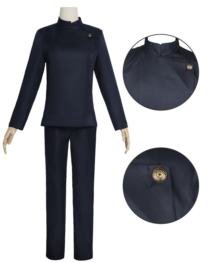 Костюм для косплея Сатору Годзё с париком Форма технического колледжа Токио Дзюдзюцу для взрослых Костюм для косплея Сатору Годзё Костюм для косплея Сатору Годзё