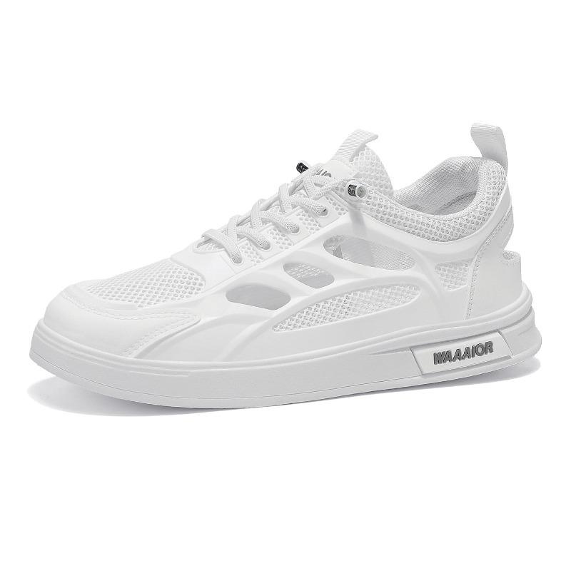 Новая мужская удобная спортивная обувь повседневная обувь дышащая удобная летняя новая с перфорацией универсальная белая сетка