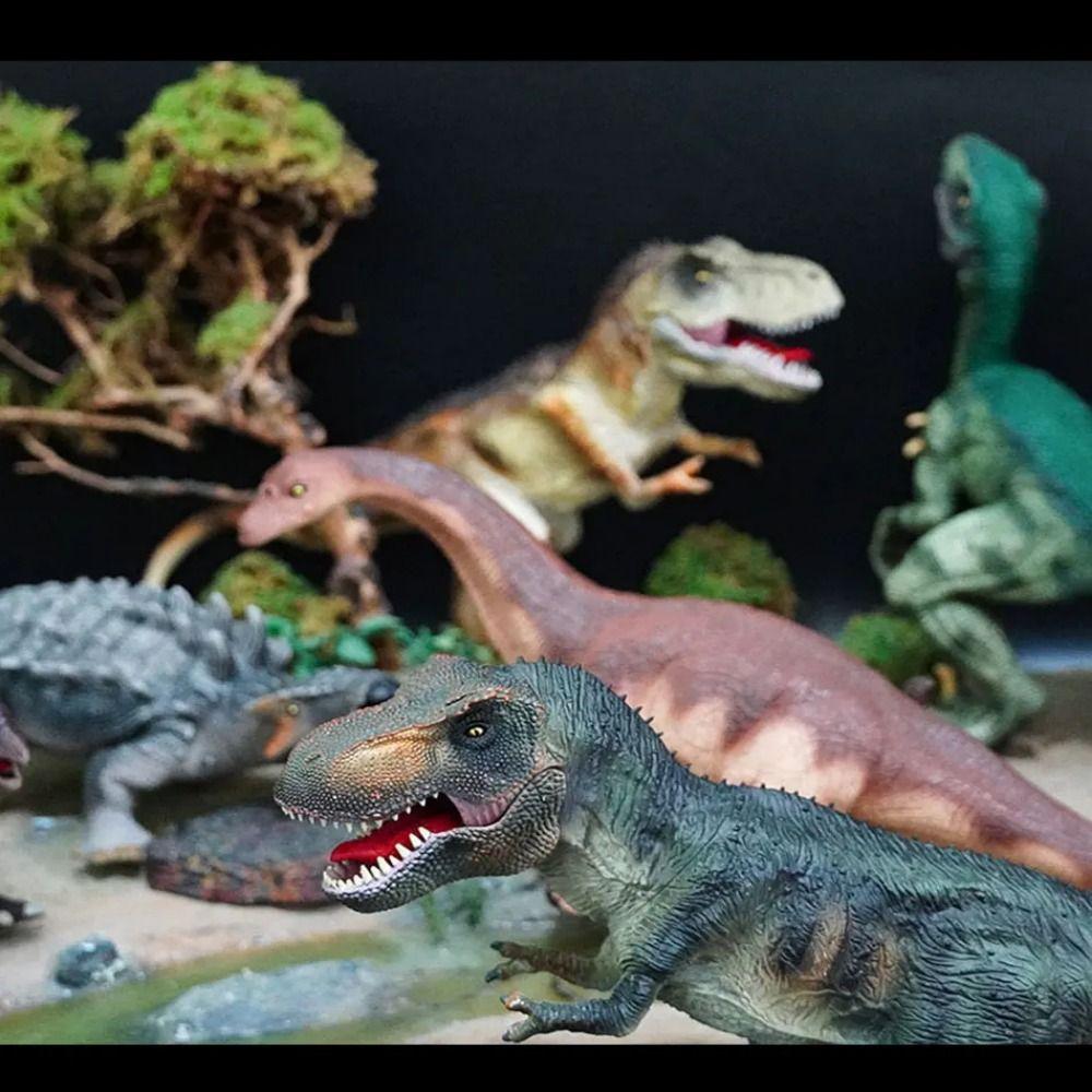 Rubber Dinosaur Model Multiple Sizes Dinosaur Action Figures Tyrannosaurus Scene Decoration