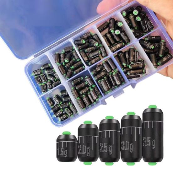 100 шт. Рыболовные грузила с угловым дизайном, легкие, с хорошей маскировкой, уникальные, в пластиковой коробке, снижают настороженность рыбы