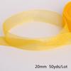 Satin Edge Sheer Organza Ribbon Bow Craft 20mm Chiffon Roll Sewing Fabric Accessorie Gift Wrap