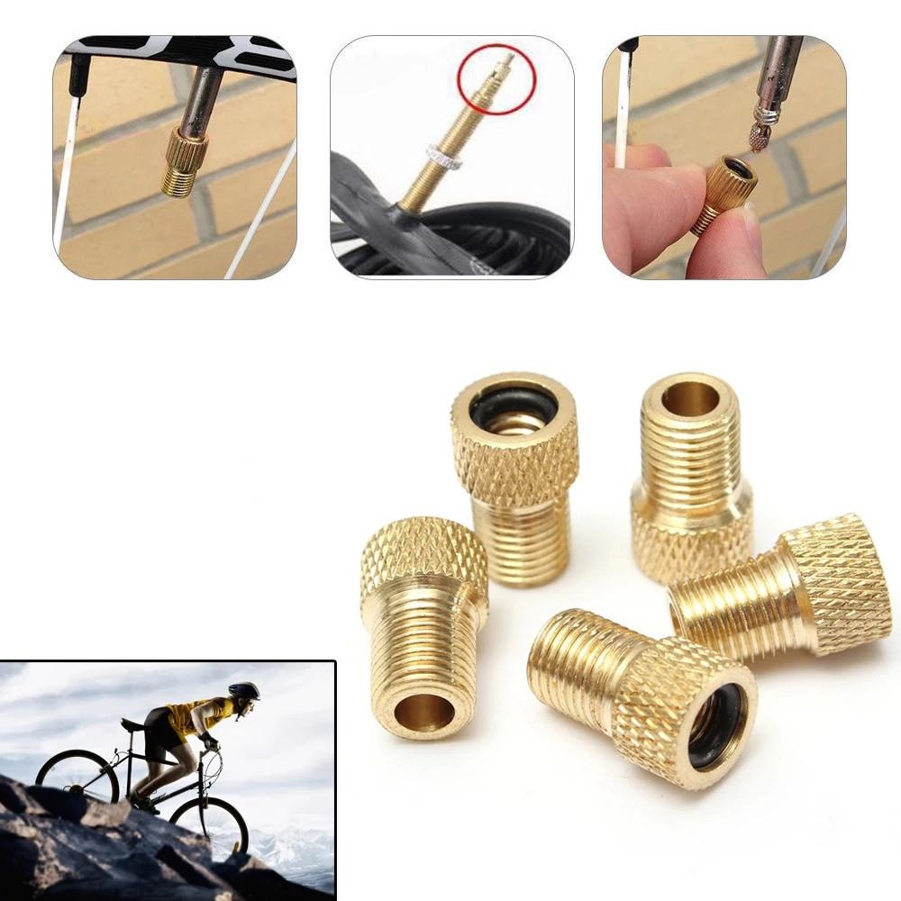 Tire Transfer Gas Nozzle Road Bike Presta To Schrader Pump Convert Bicycle Punp Tube Valve Adapter