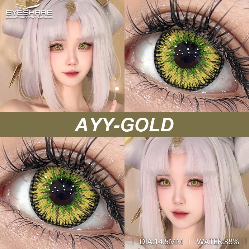 Eyeshare 1 пара цветных контактных линз для косплея, мягкие линзы для косплея в стиле аниме Y2K, корейские линзы для макияжа глаз