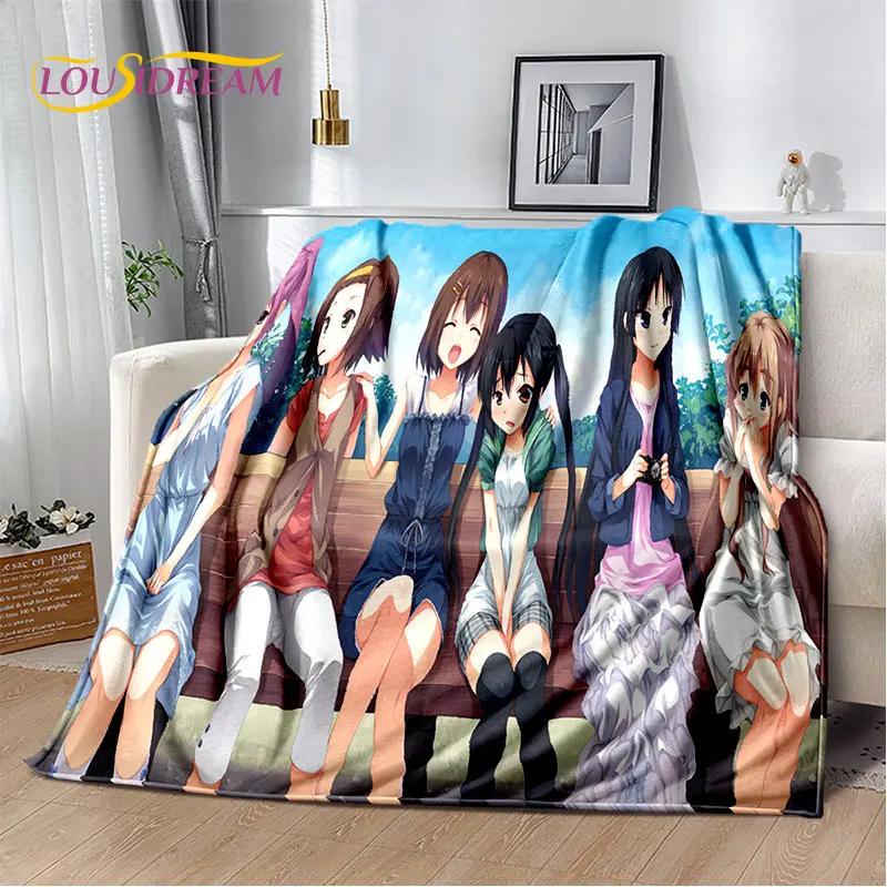 K-ON Cartoon Cute Lolita Kawaii Girls Мягкое плюшевое одеяло, фланелевое одеяло, плед для гостиной, спальни, кровати, дивана, пикника