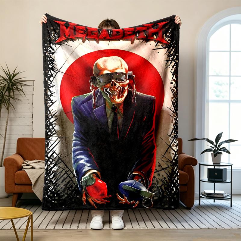 Megadeth Soft and comfortable flannel Suitable for sofas living rooms outdoor camping travel and also makes a great anniversary gif