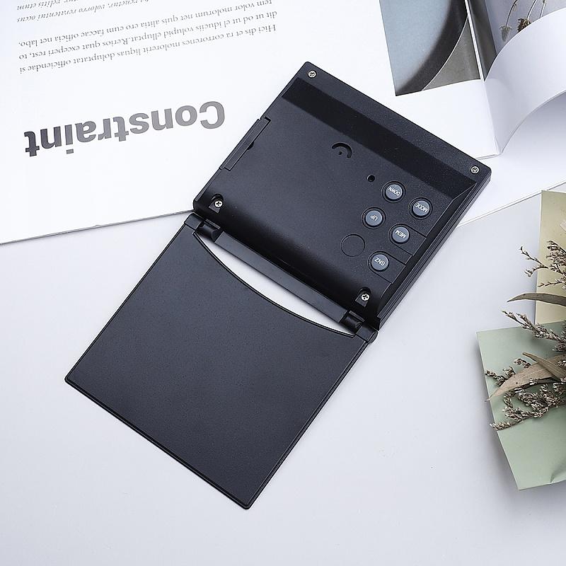 Мини Будильник Температура Влажность Складной Питание от Батарейки Повтор Настольные Часы 12/24Ч ЖК Цифровые Часы с Батарейкой CR2025 KTY