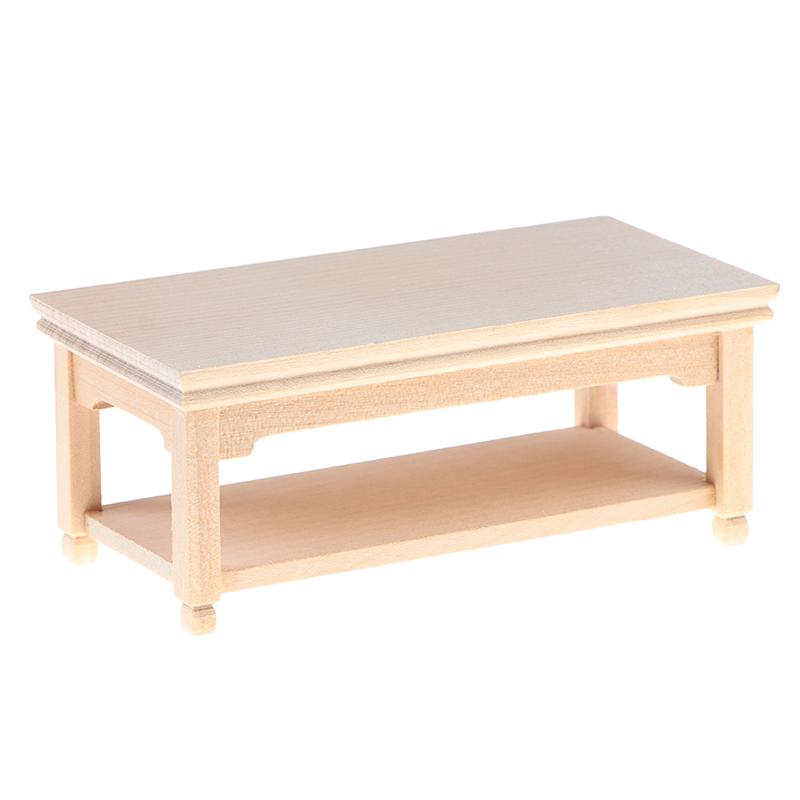 1:12 Miniature Doll House Coffee Table Furniture Wooden Mini Dining Table Toy