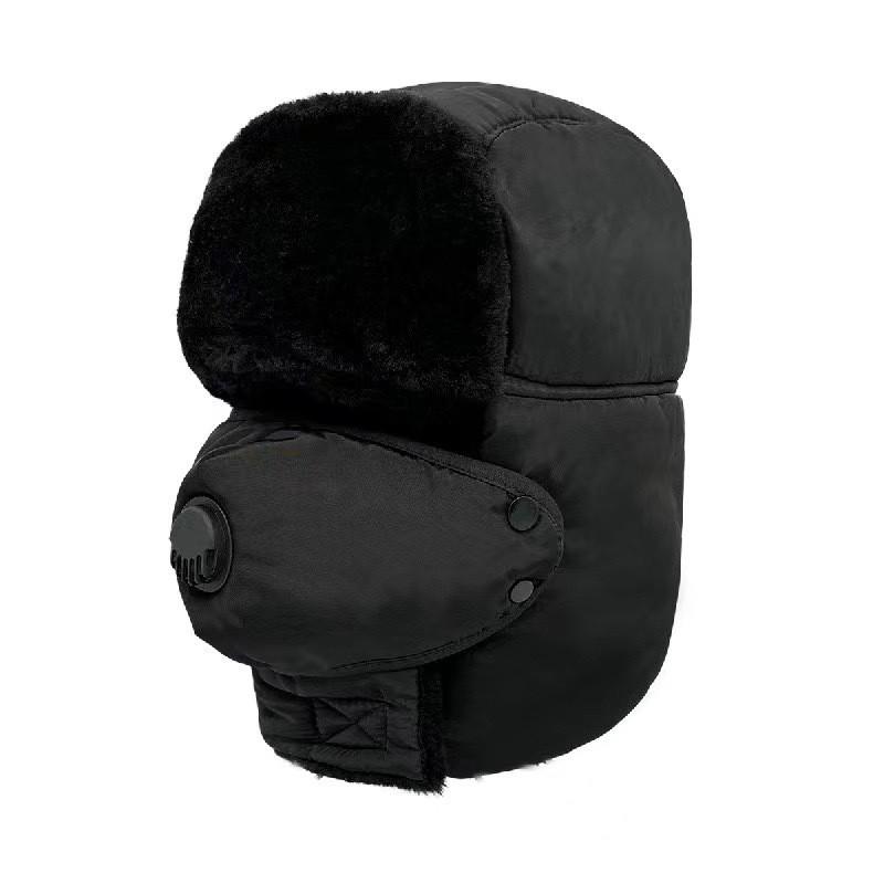 Winter Warm Fleece Lined Balaclava Hat With Neck Cover Women Men Cycling Windproof Ear Protection