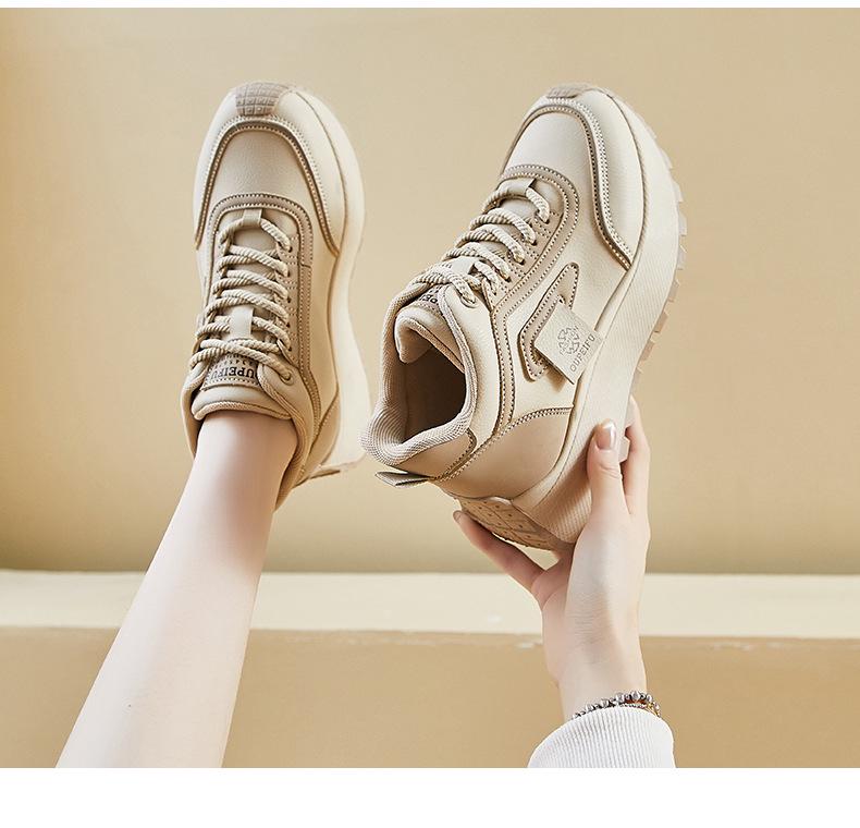 INS Корейские женские новые папины кроссовки - весна 2025 г. Кроссовки для бега и повседневной носки на толстой подошве с эффектом увеличения высоты (XFK833)