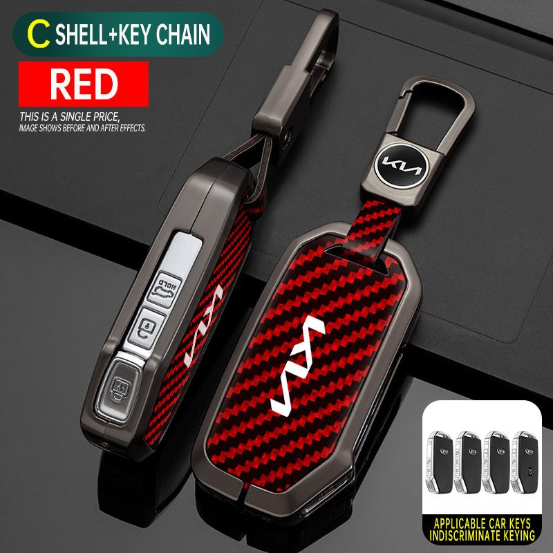 DSWF9 Leather Style Car Key Case Cover Protector Shell For KIA Sportage R GT Stinger Sorento Ceed Cerato Forte Niro Soul Telluride