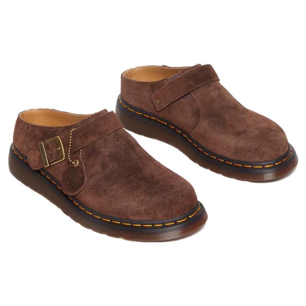 Dr. Martens Темно-коричневые кроссовки унисекс Isham Suede Shoe 30619201