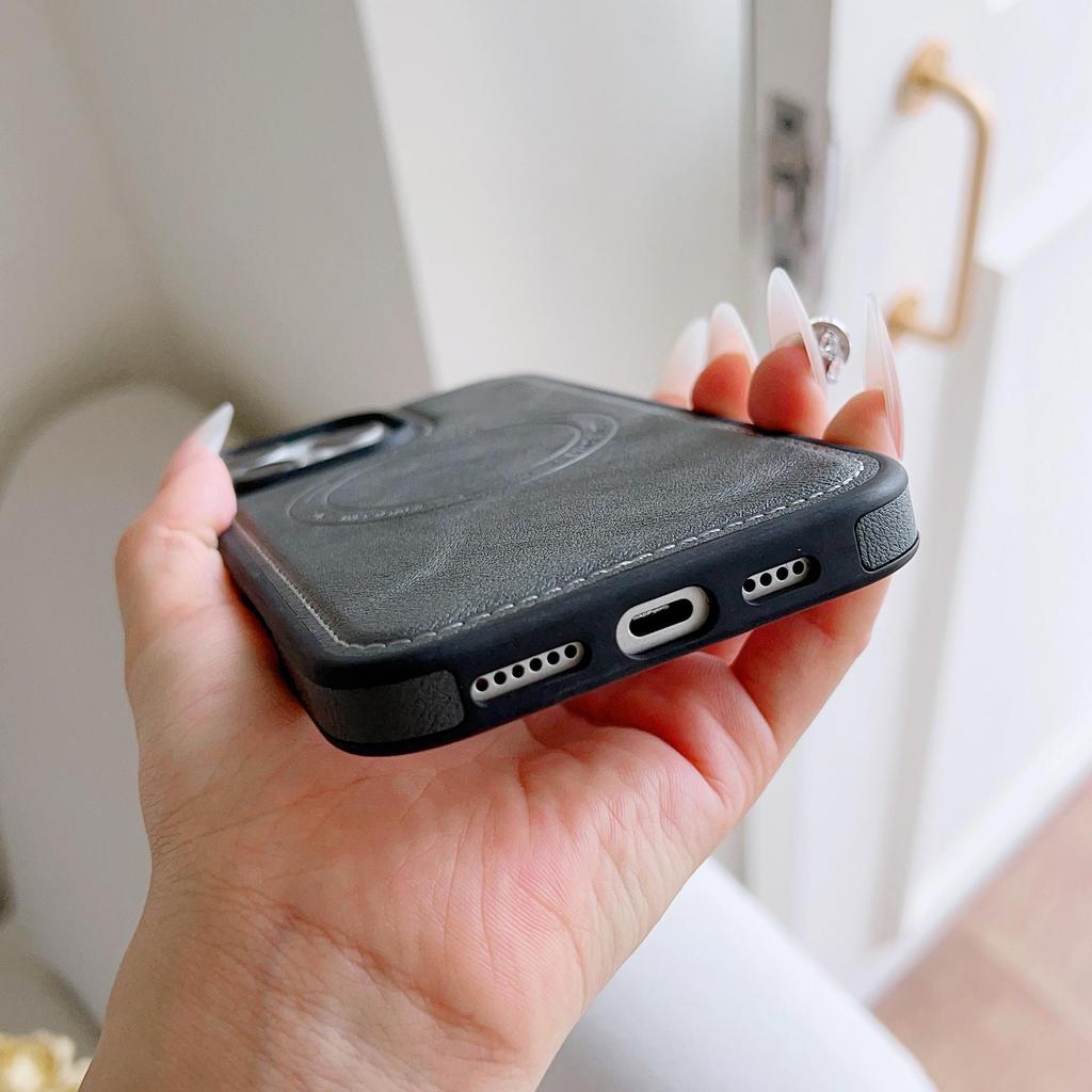 Роскошный чехол-бампер с магнитной застежкой из коровьей кожи для iPhone 17 Air 16 PM 15 Pro Max Samsung S25 S24 S23 Ultra Google Pixel 10 Противоударный защитный чехол