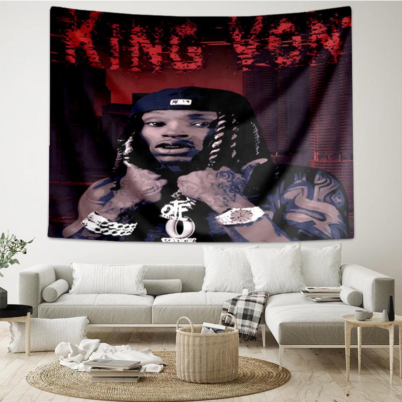 King Of The Rapper Tapestry Hanging for Bedroom,Livingroom, Playroom,Decor Art Room Wall Tapestry Holiday and Birthday Gifts