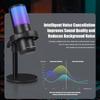 RGB USB Microphone with Desktop Boom Arm, One-Key Mute, Monitoring for Streaming, Gaming, Recording, KTV.