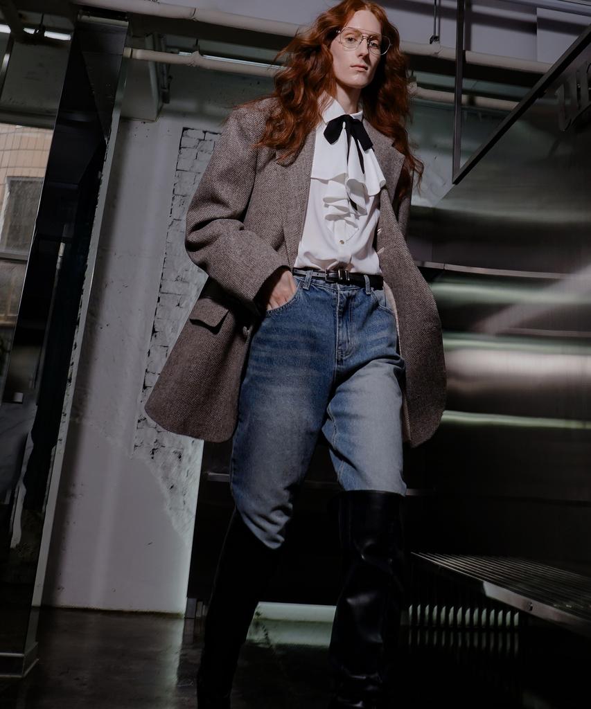 Untage Wool Tweed Single Jacket (Unisex)_Uth-Fb51