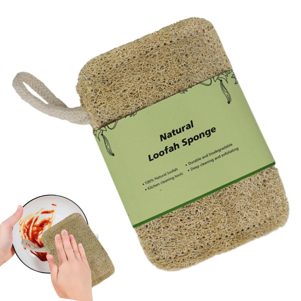Natural Luffa DishTowel Washing Cloth Sponge Loofah Scrub Pad Dish Pot Oil Stain Removing Scrubber Kitchen Clean Brushes Pad