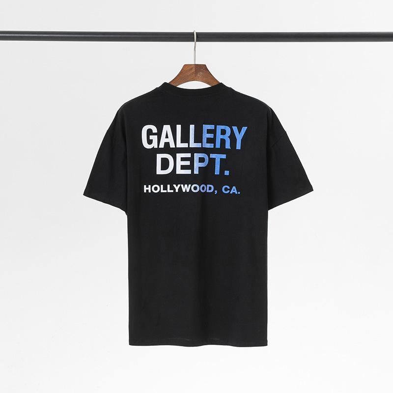 GALLERY tide brand DEPT classic alphabet slogan LOGO gradual change printed short-sleeved T-shirt men and women Qixi Festival couple
