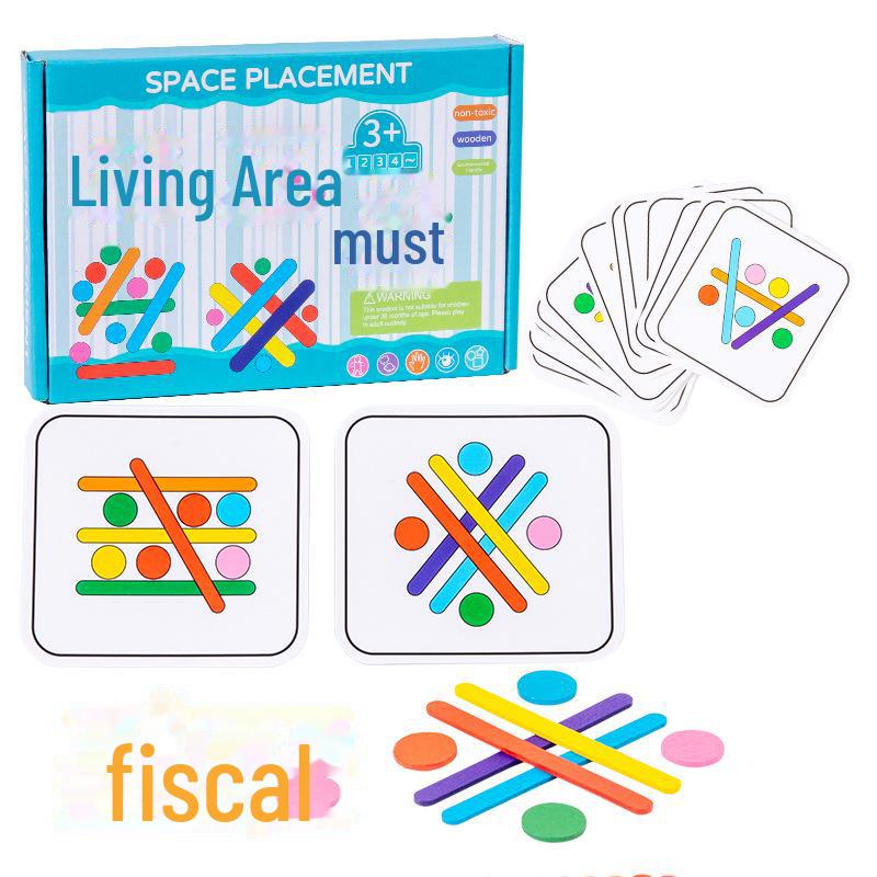 Деревянные спичечные человечки Развивающая игрушка для детского сада и начальной школы - Развивает математические и логические навыки с 36 спичками и карточками с заданиями