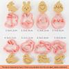 8Pcs Cartoon Easter Bunny Cookie Mould Cute Rabbit Chick Eggs Animal Pattern Biscuit Cutter Cake Decorating Tools Baking Molds
