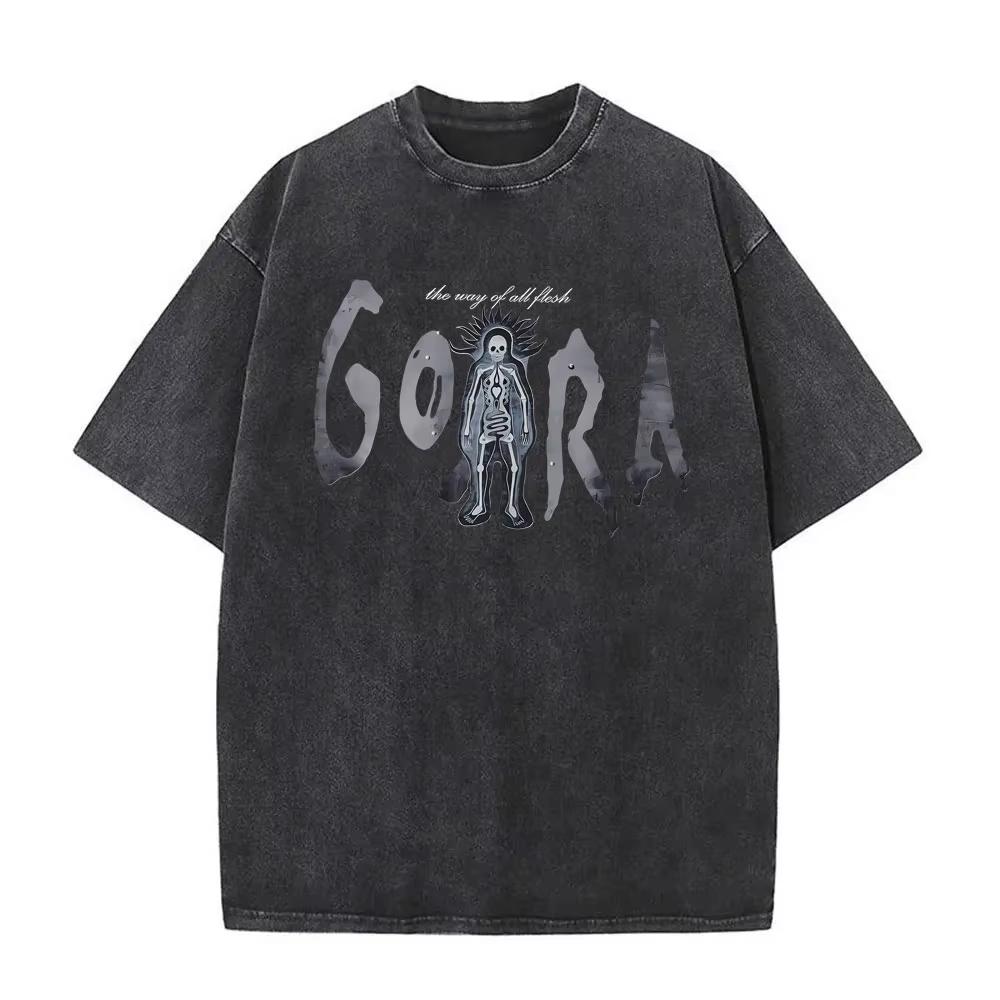 Стирка Винтажная Металлическая Рок-Группа Gojira Футболка От Марса К Сириусу Футболки Мужские Женские Готическая Панк Оверсайз Футболки Уличная Одежда