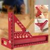 Woodworking Square Protractor Extended 3D Multi-Angle Measuring Ruler W/Dowel Pin,Aluminum Miter Triangler Layout Measuring Tool