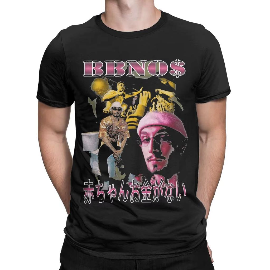 Винтажные футболки BBNO$ Vintage Bootleg для мужчин с круглым вырезом, 100% хлопок, футболки с коротким рукавом, одежда с принтом