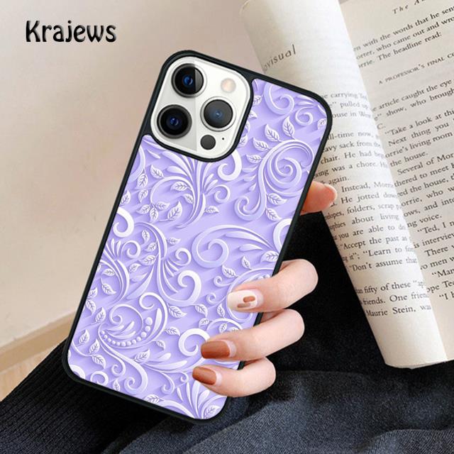 3D Flower Relief Soft Phone Case For iPhone 17 Air 16 15 14 Max Plus 11 12 13 Pro Max Phone Cover coque Fundas