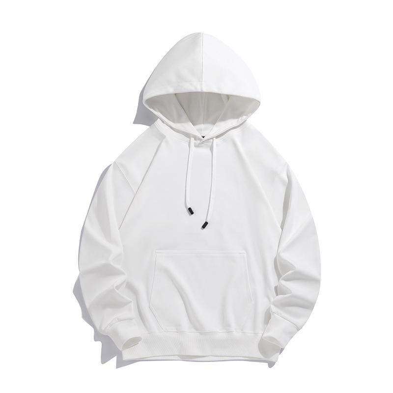 Унисекс однотонная толстовка с капюшоном - Простая, универсальная, свободного кроя для весны и осени