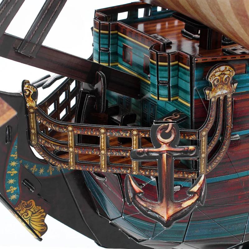 DIY 3D трехмерная головоломка собранная модель корабля самодельные игрушки USS San Philip Испания