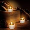 6PCs Solar Tea Light Led Candles Flameless Outdoor Waterproof Solar Tea Lights Rechargeable Candles for Party Garden Home Decor