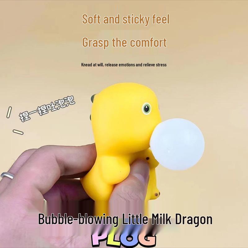 Игрушка Молочный Дракон, выдувающий пузыри: Креативная, Забавная и Снимающая Стресс Игрушка-Прикол для Детей