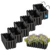 Flowerpot Balcony Box for Balustrade Terrace Flowers Gray 40cm 6 PCS