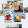 City Travel Canvas Poster Japan Australia France Philippines Antibes Positano Taormina Siena Oaxaca Provence Jamaica Wall Decor