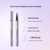 Flamingo Fine Essence Long-Lasting Sweat-Proof Eyeliner Pen - Black/Brown, Soft Tip