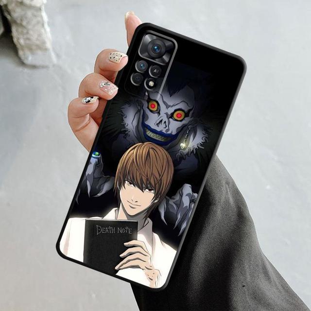 Чехол с подсветкой аниме Death Note L для Xiaomi Redmi Note 11t 11s 11 10 8 Pro 9 9s 9t 8t для Mi 10 8 9a 9c 10c 12c K40 K60