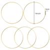 ABWR-15 Pack 14 Inch Large Metal Floral Hoop Wreath Macrame Gold Hoop Rings For DIY Wreath Decor