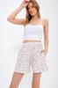 Women's Shorts & Bermuda New Season Fashion Ecru Flower Patterned Pocket Shorts