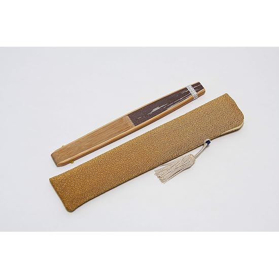 [Hasegawa] Women's Kyoto Folding Fan with Fan Case, in Gift Box, Made in Japan, Cat, Brown