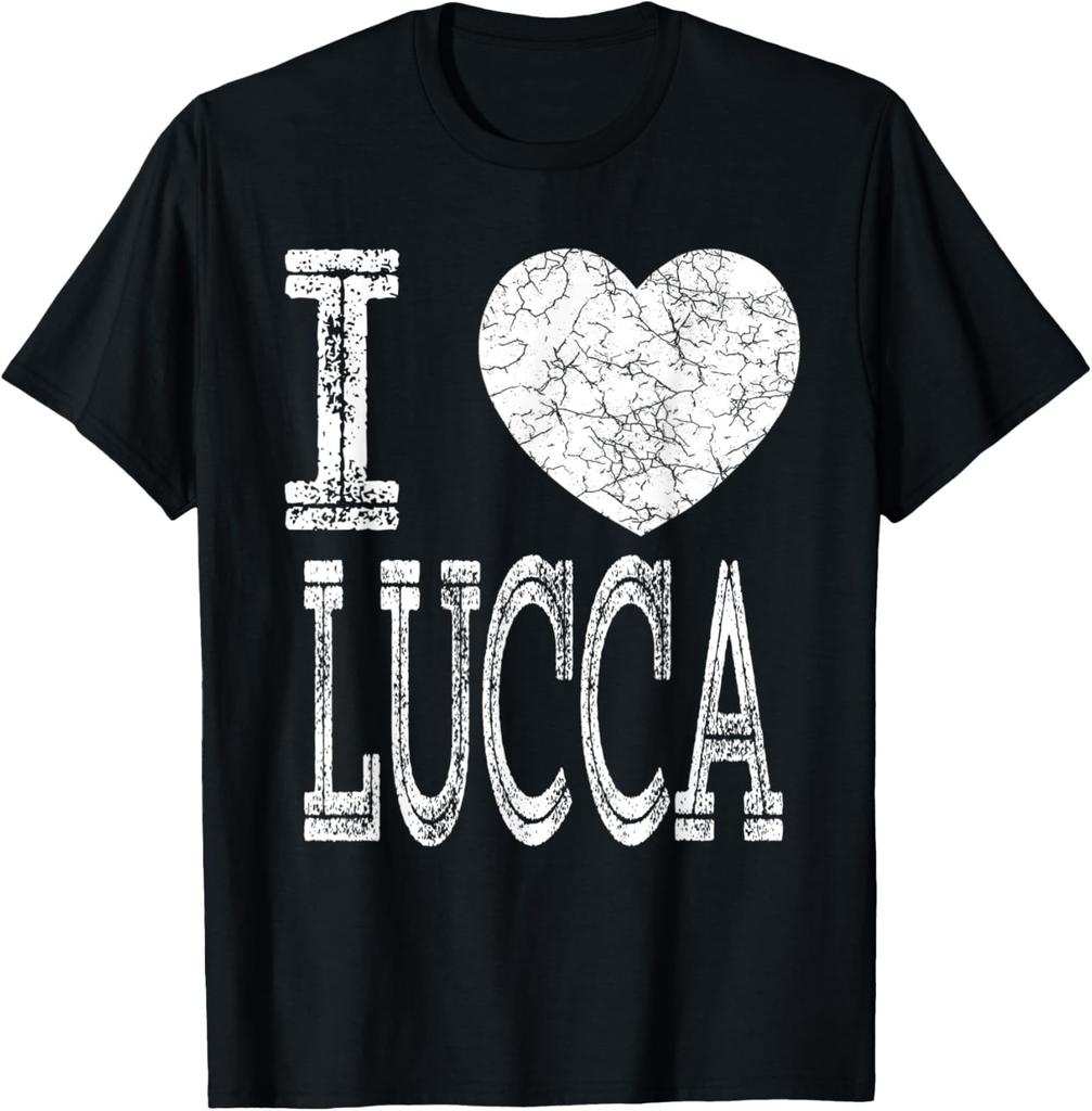 I Love Lucca Valentine Boyfriend Son Boy Heart Husband Name T-Shirt