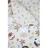 Couvre lit - Animaux coquins - 160 x 220 cm - 100% polyester - Lavable - Beige